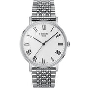Tissot T Classic Everytime White Dial Silver Mesh Bracelet Watch For Men - T109.410.11.033.00