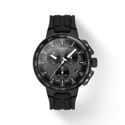 Tissot T Race Cycling Chronograph Black Dial Black Rubber Strap Watch For Men - T111.417.37.441.03