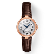 Tissot Bellissima Automatic Silver Dial Brown Leather Strap Watch For Women - T126.207.36.013.00