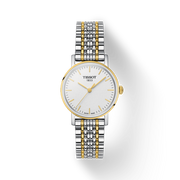 Tissot T Classic Everytime Small White Dial Two Tone Mesh Bracelet Watch For Women - T109.210.22.031.00