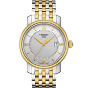 Tissot T Classic Bridgeport Silver Dial Two Tone Mesh Bracelet Watch For Men - T097.410.22.038.00