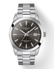 Tissot Gentleman Powermatic 80 Silicium Black Dial Silver Steel Strap Watch For Men - T127.407.11.061.01