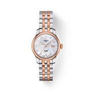 Tissot Le Locle Automatic Diamonds Mother of Pearl White Dial Two Tone Steel Strap Watch For Women - T006.207.22.116.00