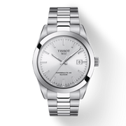 Tissot Gentleman Powermatic 80 Silicium Silver Dial Silver Steel Strap Watch For Men - T127.407.11.031.00