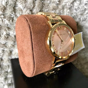Michael Kors Norie Gold Dial Two Tone Steel Strap Watch for Women - MK3586