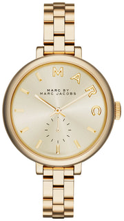 Marc Jacobs Sally Champagne Gold Dial Gold Steel Strap Watch for Women - MBM3363