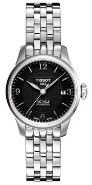Tissot Le Locle Small Automatic Black Dial Silver Steel Strap Watch For Women - T41.1.183.54