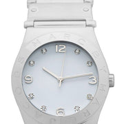 Marc Jacobs Amy White Dial Silver Steel Strap Watch for Women - MBM8518