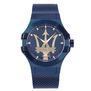 Maserati Potenza Blue Dial Edition 42mm Mesh Bracelet Watch For Men - R8853108008