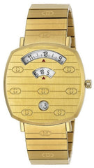 Gucci Grip Yellow Gold Dial Yellow Gold Steel Strap Unisex Watch