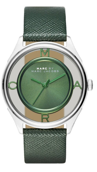Marc Jacobs Tether Transparent Green Dial Green Leather  display picture 2
