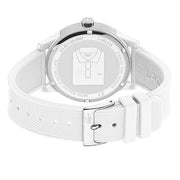 Lacoste 12.12 White Dial White Silicone Strap Watch for Men - 2011069