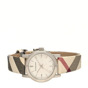 Burberry The City Nova Silver Dial Brown Leather Strap Watch for Women - BU9212