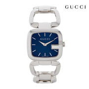 Gucci G Gucci Blue Dial Silver Steel Strap Watch For Women - YA125405