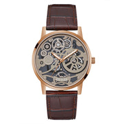 Guess Gadget Brown Dial Brown Leather Strap Watch for Men - GW0570G2