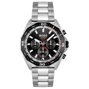 Hugo Boss Energy Chronograph Black Dial Silver Steel Strap Watch For Men - 1513971