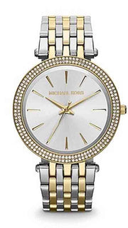 Michael Kors Darci Silver Dial Two Tone Steel Strap Watch for Women - MK3215