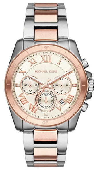 Michael Kors Brecken Chronograph White Dial Two Tone Steel  display picture 3