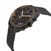 Tissot T Classic PR 100 Chronograph Anthracite Black Dial Black Mesh Bracelet Watch For Men - T101.417.23.061.00