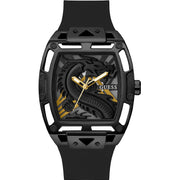 Guess Legend Analog Black Dial Black Rubber Strap Watch For Men - GW0648G1