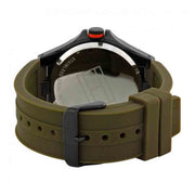 Tommy Hilfiger Drew Black Dial Green Rubber Strap Watch for Men - 1791065