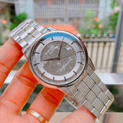 Tissot Luxury Powermatic 80 Anthracite Grey Dial Silver Steel Strap Watch For Men - T086.407.11.061.10