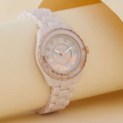 Coach Preston Pink Dial Pink Steel Strap Watch for Women - 14503465