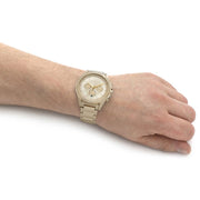 Armani Exchange Drexler Chronograph Gold Dial Gold Steel Strap Watch For Men - AX2602