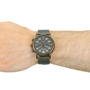 Emporio Armani Luigi Quartz Chronograph Black Dial Green Mesh Bracelet Watch For Men - AR11115