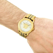 Versace Palazzo Empire White Dial Two Tone Steel Strap Watch for Men - VERD00418