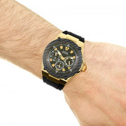 Guess Legacy Black Dial Black Rubber Strap Watch for Men - W1049G5