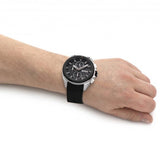 Hugo Boss Volane Chronograph Grey Dial Black Silicone Strap Watch for Men - 1513953