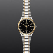 Tudor Style Automatic Black Dial Two Tone Steel Strap Watch for Men - M12713-0005