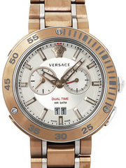 Versace V Extreme Chronograph White Dial Rose Gold Stainless Steel Watch for Women - VCN050017