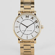 Marc Jacobs Roxy White Dial Gold Steel Strap Watch for Women - MJ3522