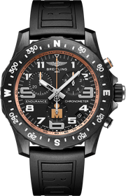Breitling Endurance Pro Ironman Black Dial Black Rubber Strap Watch for Men - X823101B1B1S1