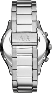 Armani Exchange Hampton Chronograph Black Dial Silver Steel Strap Watch For Men - AX2152