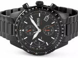 Hugo Boss Aero Chronograph Black Dial Black Steel Strap Watch for Men - 1513771