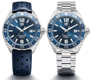 Tag Heuer Formula 1 Bucherer Blue Edition Blue Dial Blue Calfskin Strap Watch for Men - WAZ2015.FT8023