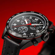 Tissot T Sport PRS 516 Chronograph Black Dial Black Leather Strap Watch for Men - T131.617.36.052.00