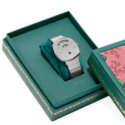 Gucci Grip Quartz Silver Dial Silver Steel Strap Watch For Women - YA157410