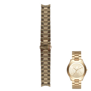 Michael Kors Slim Runway Analog Gold Dial Gold Steel Strap Watch For Women - MK3739
