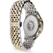 Emporio Armani Tazio Chronograph Blue Dial Gold & Silver Stainless Steel Strap Watch For Men - AR8030