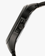 Armani Exchange Hampton Chronograph Black Dial Black Steel Strap Watch For Men - AX2413
