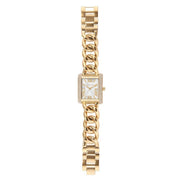Michael Kors Emery Three Hand Silver Dial Gold Steel Strap Watch For Women - Mk7300
