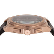 Emporio Armani Federico Chronograph Blue Dial Brown Leather Strap Watch For Men - AR11563