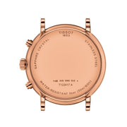 Tissot Carson Premium Chronograph White Dial Brown Leather Strap Watch For Men - T122.417.36.011.00