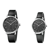 Calvin Klein Even Black Dial Black Leather Strap Watch for Women - K7B231C1