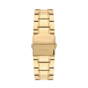 Guess Horizon Chronograph Black Dial Gold Steel Strap Watch For Men - W0379G4