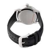 Burberry Classic Round Cream Dial Black Leather Strap Watch for Men - BU10008